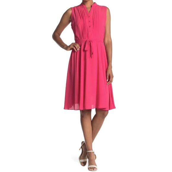 Nanette Lepore Monticello Rose Silky Midi Sleeveless Dress NWT Size - 10 - Picture 1 of 8